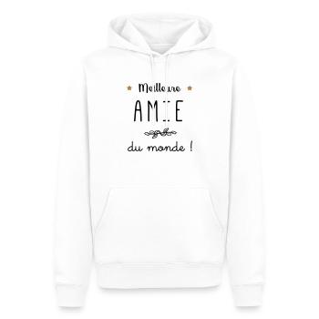 Meilleure Amie du monde vecteur - Sweat à capuche Premium bio Homme - blanc - Devant - Nico (187cm)