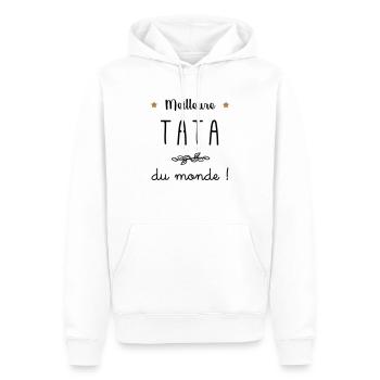 Meilleure tata du monde vecteur - Sweat à capuche Premium bio Homme - blanc - Devant - Nico (187cm)