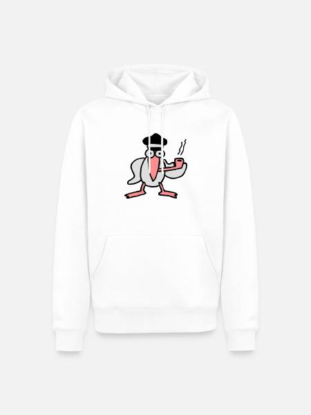 kapitan_mowe - Männer Premium Bio Hoodie - Weiß