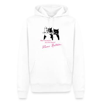 2 Katzen besser als 1 - Männer Premium Bio Hoodie - Weiß - Vorne - Nico (187cm)