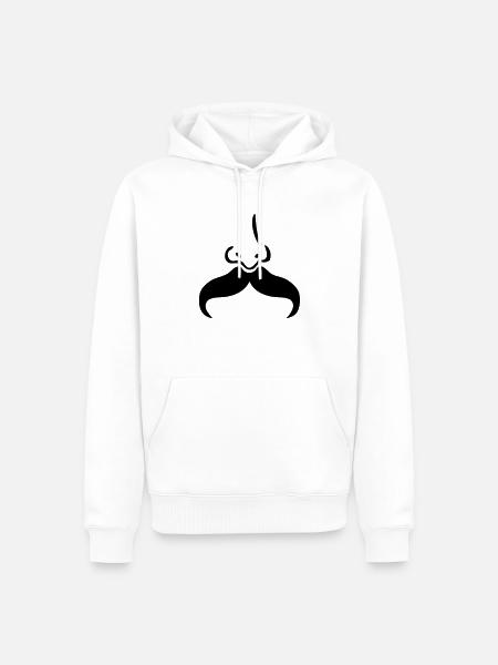 mustache mustache nose nose5 - Men’s Premium Organic Hoodie - white