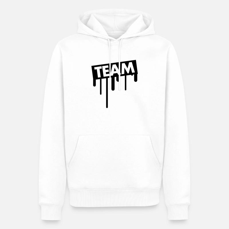 team_graffiti - Sweat à capuche Premium bio Homme - blanc