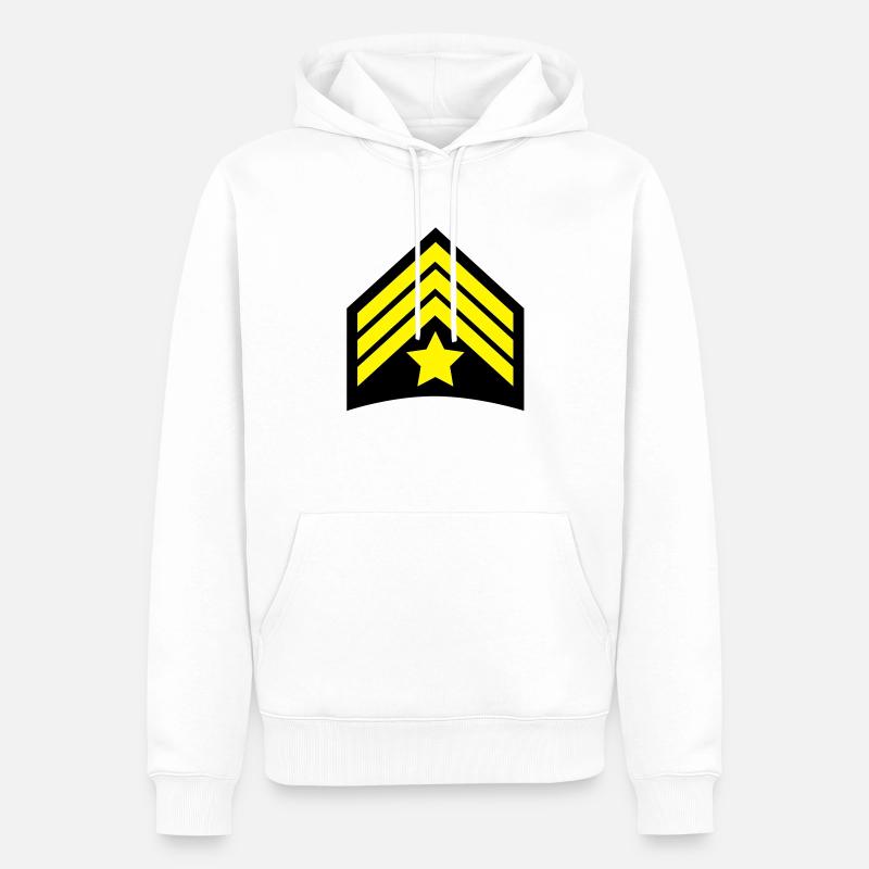 sergeant_cop__f2 - Männer Premium Bio Hoodie - Weiß