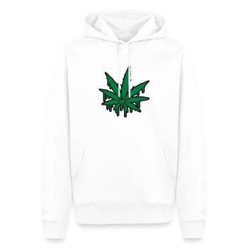 Weed Graffiti - Sweat à capuche Premium bio Homme - blanc - Devant - Nico (187cm)