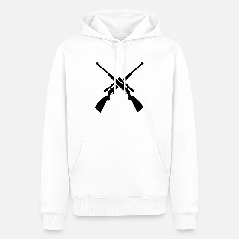 gewehre - Männer Premium Bio Hoodie - Weiß
