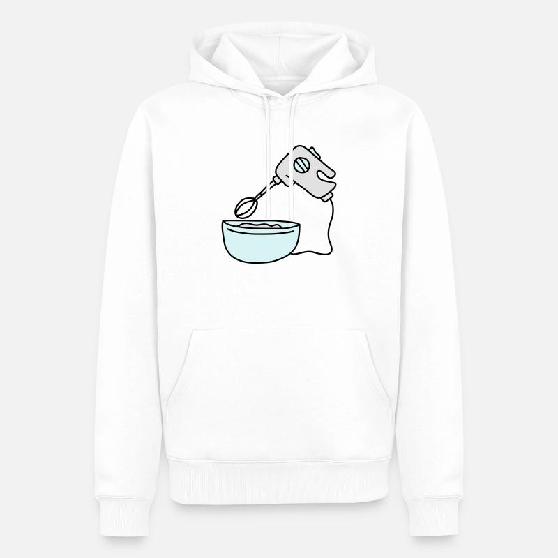 Mixing Bowl And Handmixer - Sweat à capuche Premium bio Homme - blanc