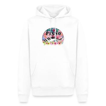 Klavier - Männer Premium Bio Hoodie - Weiß - Vorne - Nico (187cm)