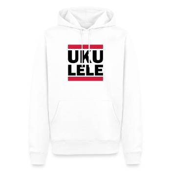 UKULELE - Sweat à capuche Premium bio Homme - blanc - Devant - Nico (187cm)