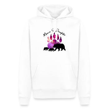 Mutter und Tochter Bär - Männer Premium Bio Hoodie - Weiß - Vorne - Nico (187cm)