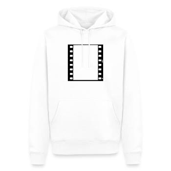 movie_vec_1 en - Men’s Premium Organic Hoodie - white - Front - Nico (187cm)