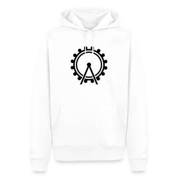Grande roue - Sweat à capuche Premium bio Homme - blanc - Devant - Nico (187cm)