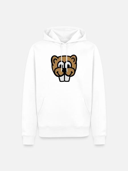 Biber - Männer Premium Bio Hoodie - Weiß