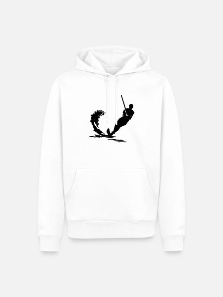 Wasserski - Männer Premium Bio Hoodie - Weiß