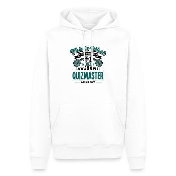 quizmaster world no1 most awesome copy - Men’s Premium Organic Hoodie - white - Front - Nico (187cm)