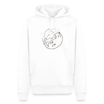 Space Cat Version 2 - Männer Premium Bio Hoodie - Weiß - Vorne - Nico (187cm)