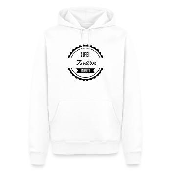 super tonton meilleur tonton - Sweat à capuche Premium bio Homme - blanc - Devant - Nico (187cm)