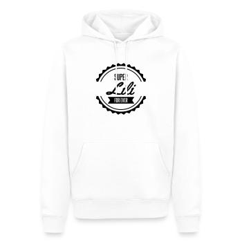 super lili naissance prénom noël anniversaire - Sweat à capuche Premium bio Homme - blanc - Devant - Nico (187cm)