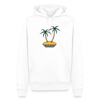 insel - Männer Premium Bio Hoodie - Weiß - Vorne - Nico (187cm)
