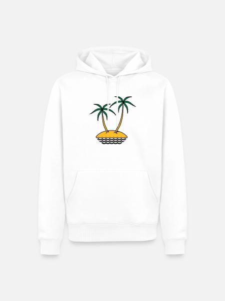 insel - Männer Premium Bio Hoodie - Weiß