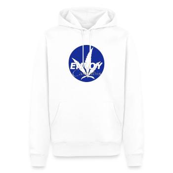 PROFITEZ DU CANNABIS - Sweat à capuche Premium bio Homme - blanc - Devant - Nico (187cm)