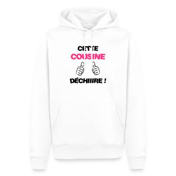 Onkel / Tante / Vetter / Cousin / Kusine - Männer Premium Bio Hoodie - Weiß - Vorne - Nico (187cm)