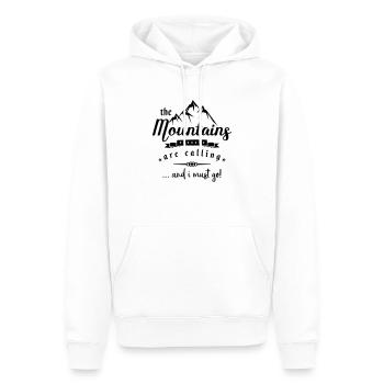 mountains are calling - Männer Premium Bio Hoodie - Weiß - Vorne - Nico (187cm)
