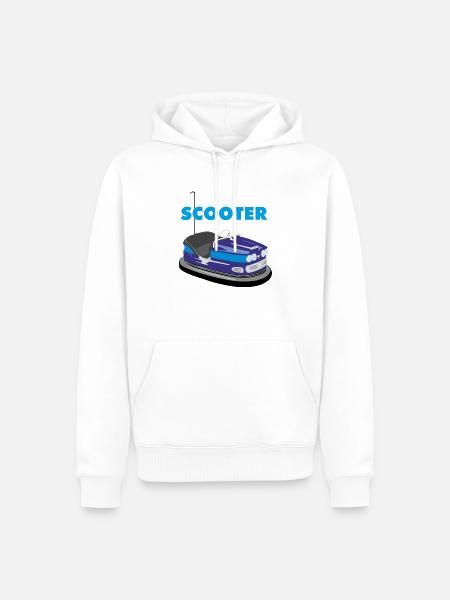 Scooter auto Bleu - Sweat à capuche Premium bio Homme - blanc