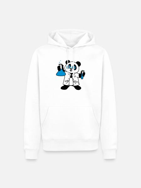 Panda scientist - Men’s Premium Organic Hoodie - white