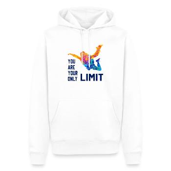 Skydive Fallschirmspringer Skydiver Freifall - Männer Premium Bio Hoodie - Weiß - Vorne - Nico (187cm)