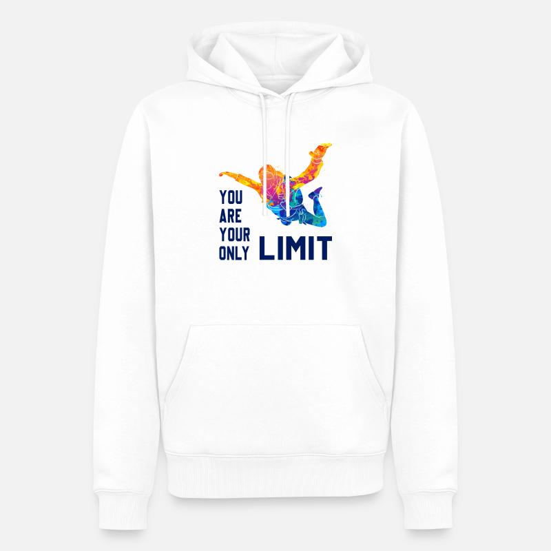Skydive parachutiste Skydiver Chute libre - Sweat à capuche Premium bio Homme - blanc