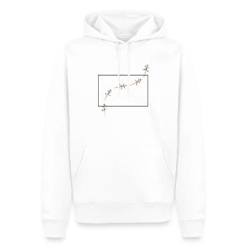 Gecko - Männer Premium Bio Hoodie - Weiß - Vorne - Nico (187cm)