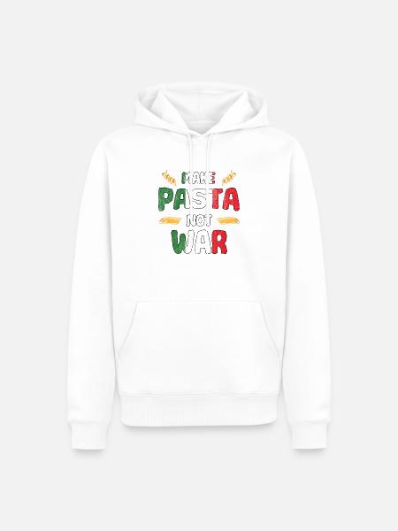 Pasta Pasta - Männer Premium Bio Hoodie - Weiß