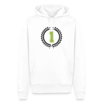 1 - Sweat à capuche Premium bio Homme - blanc - Devant - Nico (187cm)