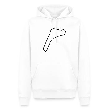 Circuit d’Italie - Sweat à capuche Premium bio Homme - blanc - Devant - Nico (187cm)