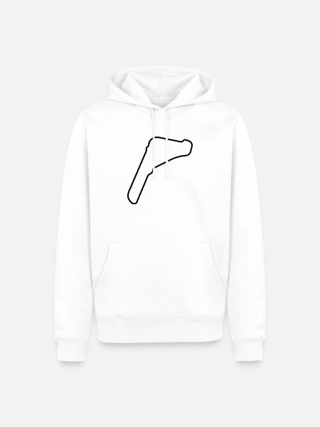 Italy Race Track - Men’s Premium Organic Hoodie - white