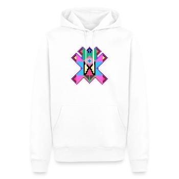 La tortue magique - Sweat à capuche Premium bio Homme - blanc - Devant - Nico (187cm)