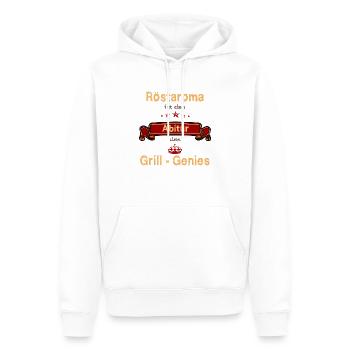 Grillgenie - für Könner und Profis am Grill - Männer Premium Bio Hoodie - Weiß - Vorne - Nico (187cm)