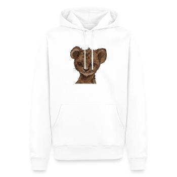Fort de lion - Sweat à capuche Premium bio Homme - blanc - Devant - Nico (187cm)