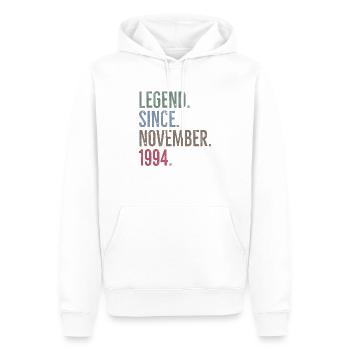 Légende depuis novembre 1994 - Sweat à capuche Premium bio Homme - blanc - Devant - Nico (187cm)
