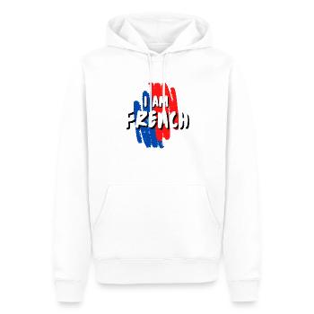 I AM FRENCH! - Men’s Premium Organic Hoodie - white - Front - Nico (187cm)