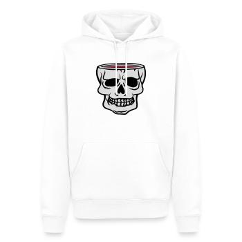 Becher Totenkopf Horror Halloween - Männer Premium Bio Hoodie - Weiß - Vorne - Nico (187cm)