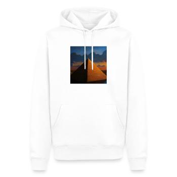 Great Pyramid - Men’s Premium Organic Hoodie - white - Front - Nico (187cm)