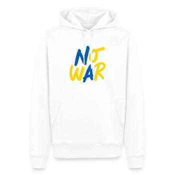 no war - Männer Premium Bio Hoodie - Weiß - Vorne - Nico (187cm)