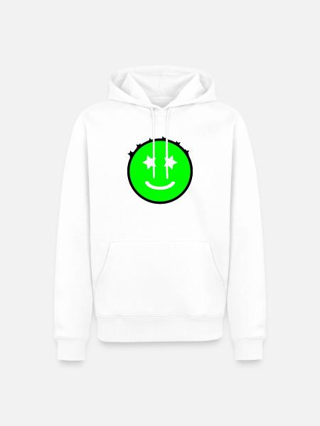 Smiley mit Sternenaugen | Vectorgraphic - Männer Premium Bio Hoodie - Weiß