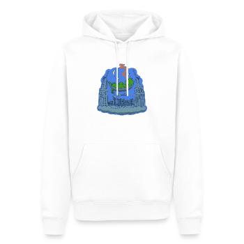 Le monstre fait une pause - Sweat à capuche Premium bio Homme - blanc - Devant - Nico (187cm)