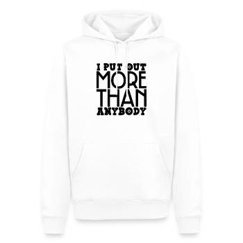 J’en mets plus que quiconque - Sweat à capuche Premium bio Homme - blanc - Devant - Nico (187cm)
