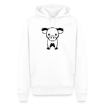 Kuh süß Tier Bauernhof Tiere lustig Kühe neu 17 - Männer Premium Bio Hoodie - Weiß - Vorne - Nico (187cm)