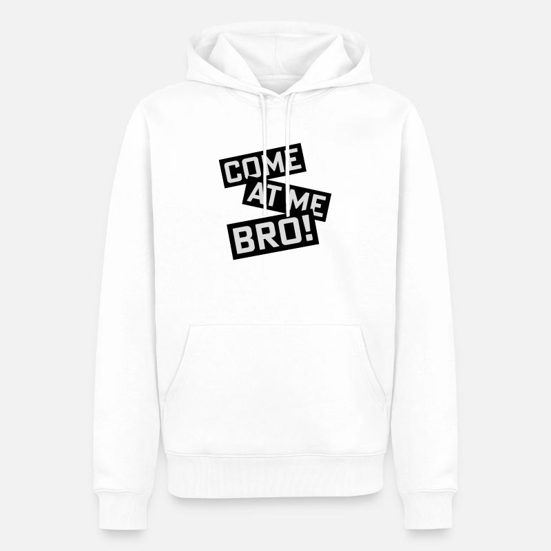 Viens à moi bro - Sweat à capuche Premium bio Homme - blanc