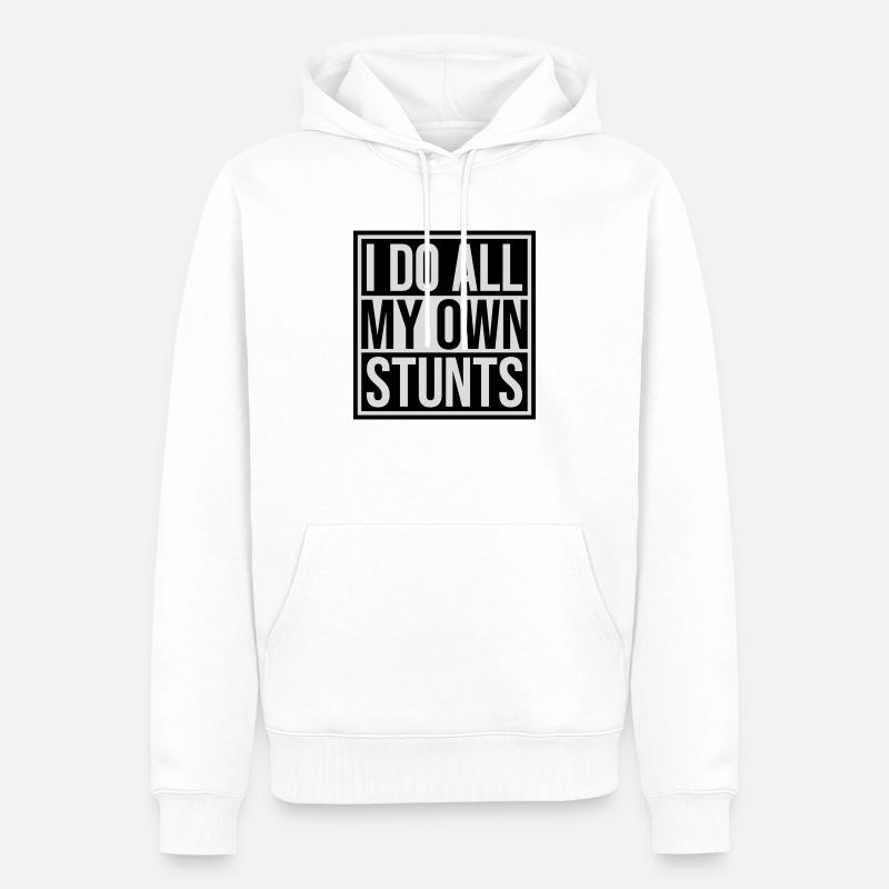 Toutes mes propres cascades - Sweat à capuche Premium bio Homme - blanc
