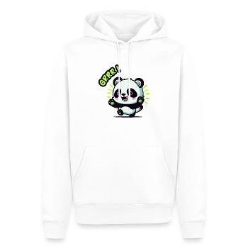 Baby panda mignon adorable kawaii animé manga - Sweat à capuche Premium bio Homme - blanc - Devant - Nico (187cm)